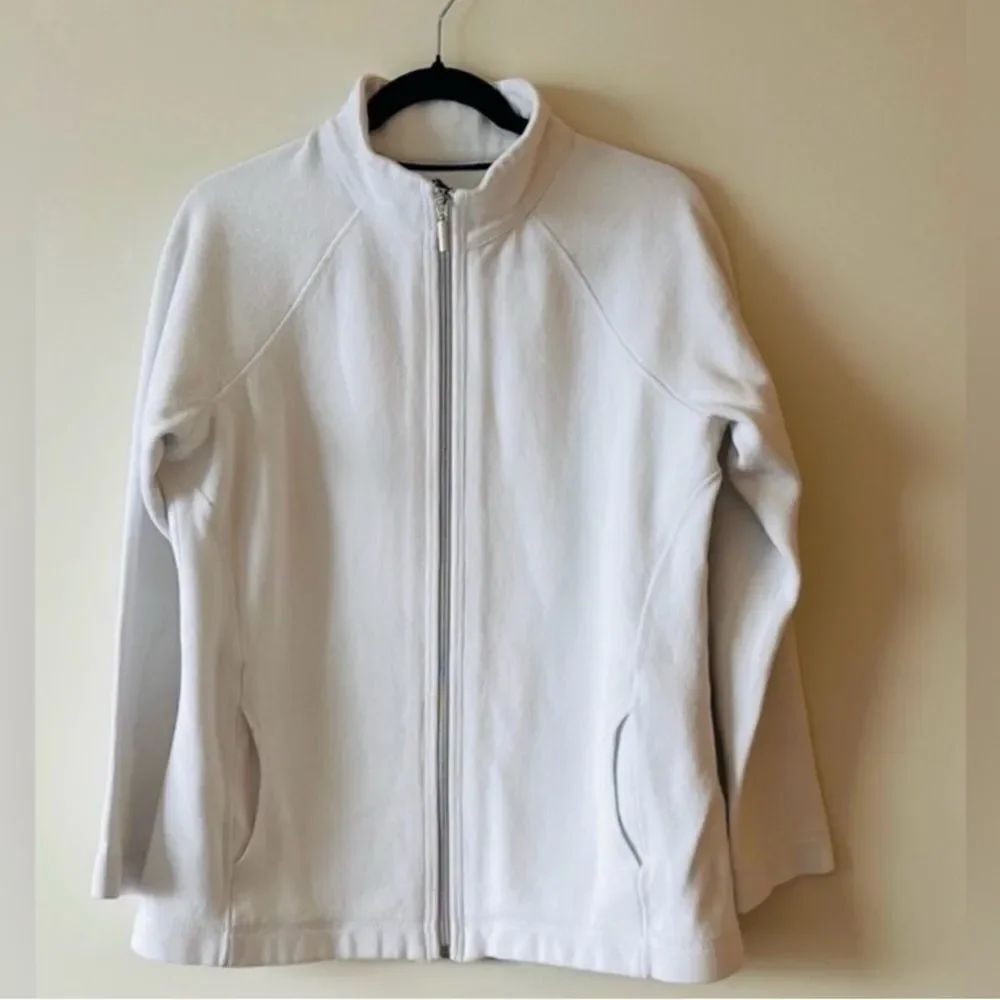 🛍️ Tommy Bahama White Full-Zip Sweater/Jacket Sz Large